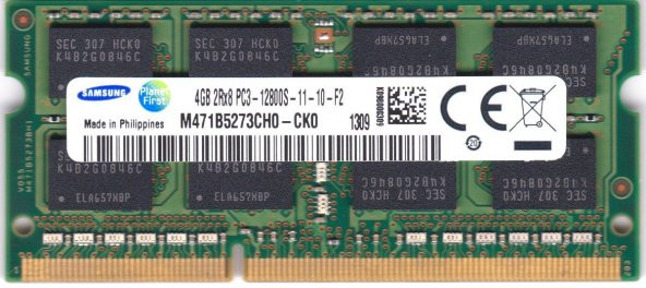 Samsung M471B5273CH0-CK0 4 GB DDR3 1600 MHz CL11 Notebook Ram