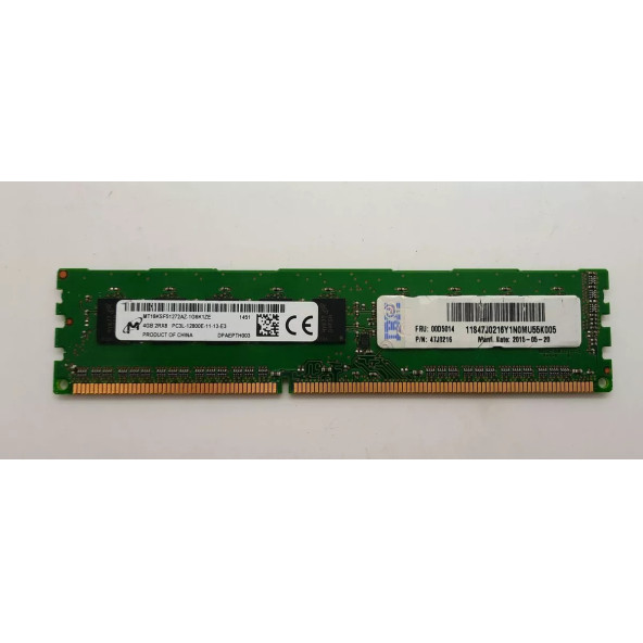 Micron 4GB DDR3-1600 MT18KSF51272AZ-1G6K1ZE UDIMM PC3-10600 ECC S