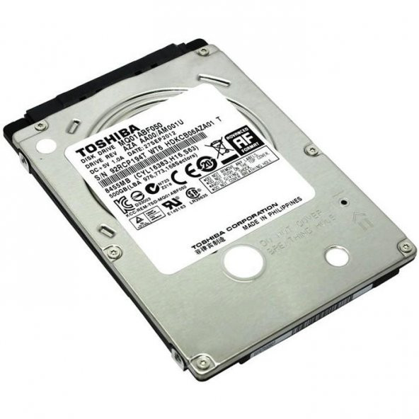 Toshiba MQ01ABF050 2.5" 500 GB 8 MB 5400 RPM SATA 2 NOTEBOOK HDD