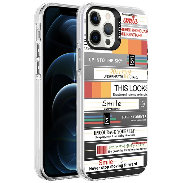 Apple iPhone 12 Pro Kılıf Desenli Zore Silver Sert Kılıf - Resim 5