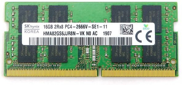 Sk Hynix HMA82GS6JJR8N-VK 16 GB 2666 MHz DDR4 CL19 Notebook Ram