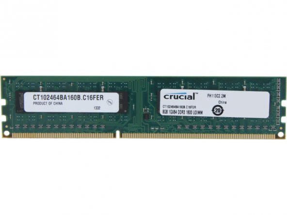 Crucial CT102464BA160B 8GB DDR3 1600 MHz PC Bellek
