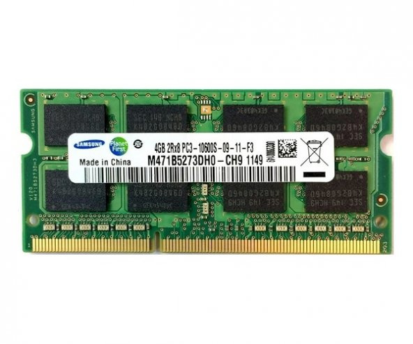 Samsung M471B5273DH0-CH9 4 GB 2Rx8 PC3-10600S-09-11-F3 1333 MHz DDR3 Notebook Ram
