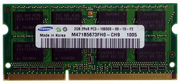 Samsung M471B5673FH0-CH9 2GB DDR3 10600u 1333 MHz PC3 Notebook Ram