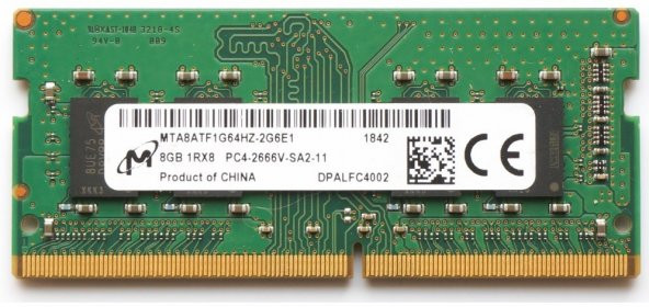 Micron MTA8ATF1G64HZ-2G6E1 8 GB DDR4 2666 Mhz CL19 Notebook Ram