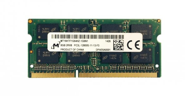 Micron MT16KTF1G64HZ-1G6N1 8 GB DDR3 SO-DIMM Notebook Ram Bellek Yenilenmiş