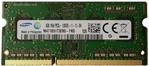 Samsung M471B5173EB0-YK0 4GB DDR3 1600 MHz SODIMM Notebook Bellek