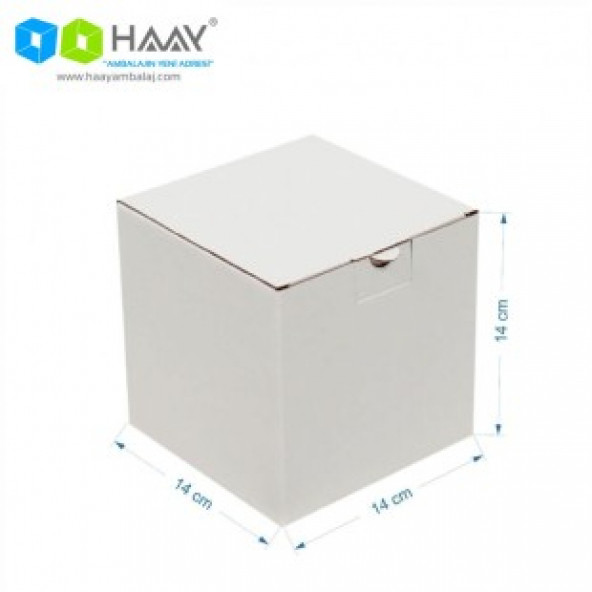 HAAY AMBALAJ 14x14x14cm Kutu - Beyaz ( 10 ADET)