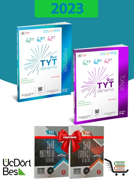 345-2023 Model-TYT Türkçe-Matematik Deneme Seti Çıkmış Sorular Denemeleri Hediyeli ürün görseli 1