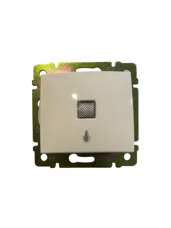 Legrand Valena 774413 Işıklı Liht Butonu (Lamba Sembollü) Beyaz (Çerçeve Dahil)