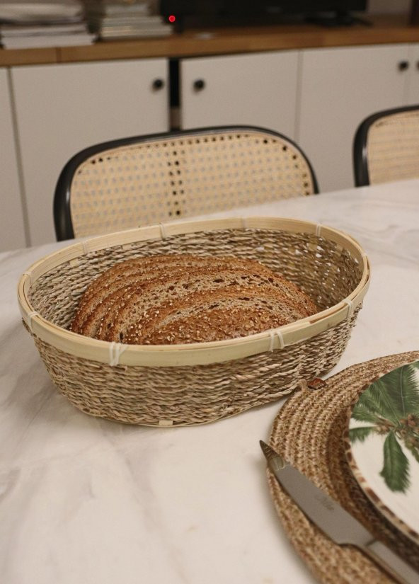 The Mia SPT0063 Hasır Oval Sepet 30x22x8 CM - 2