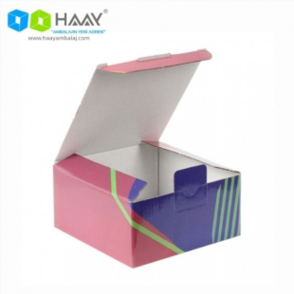 HAAY AMBALAJ 13,5x13,5x6,5cm Desenli Kutu - Bordo-Lacivert-Yeşil ( 10 ADET) - 3