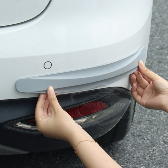 5D Esnek Tampon Koruma Bandı Tampon Koruyucu Şerit Yumuşak Bant 2 li Paket Gri Karbon - 5