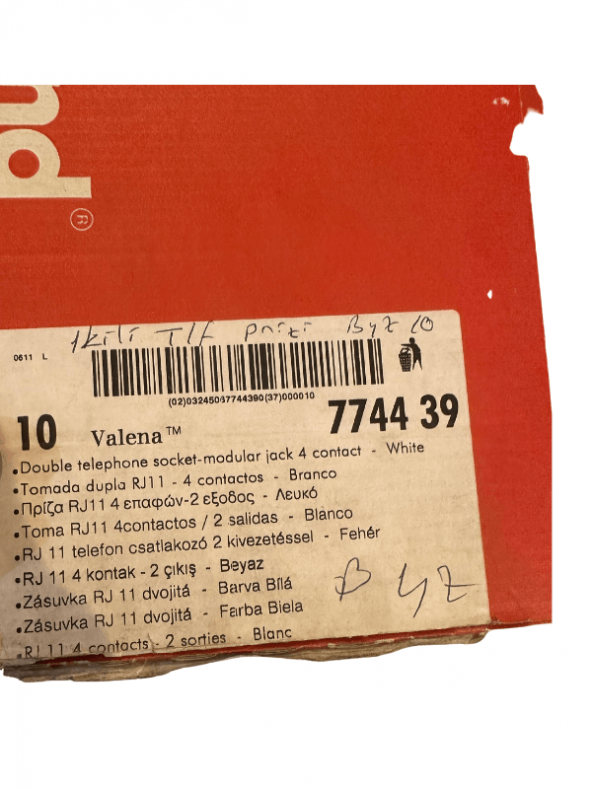 Legrand Valena 774439 RJ11 Telefon Girişi 2li Beyaz (Çerçeve Dahil) - 3