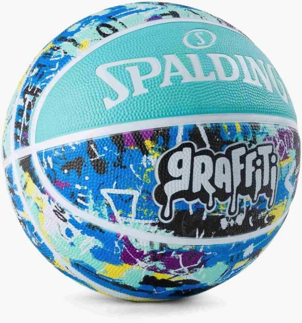Spalding Blue Graffiti SZ7 2021 Basket Topu 84373Z - Resim 10