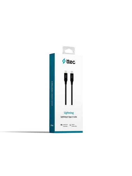 ttec USB-C - Lightning Hızlı Şarj Kablosu 150cm - 8