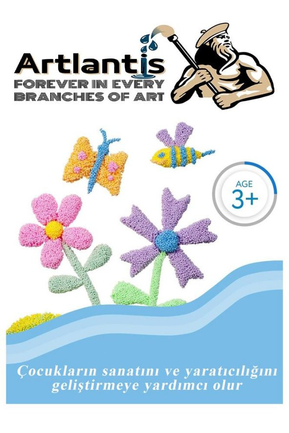 Kurumayan Köpük Oyun Hamuru 6 Renk 1 Paket Köpük Hamur 6 lı 6X10 gr Okul Öncesi Hobi Aktivite - 4