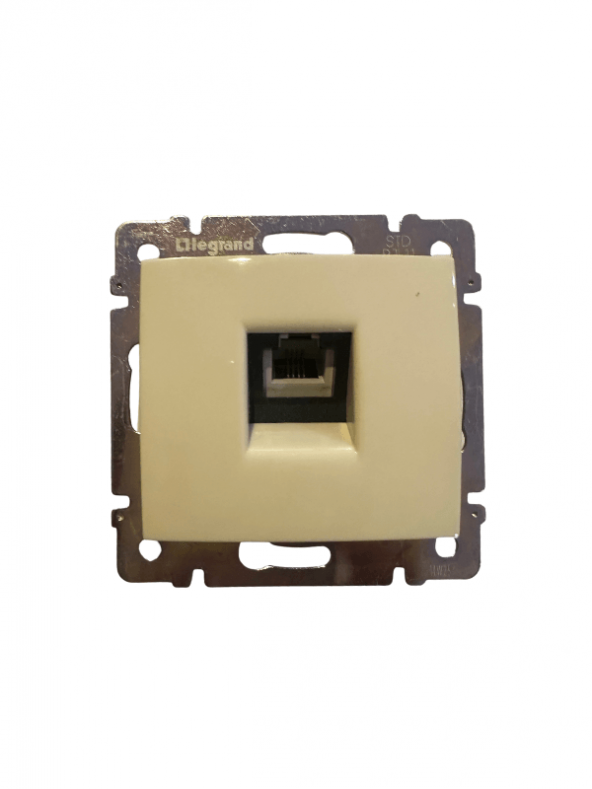 Legrand Valena 774338 RJ11 Telefon Girişi Tekli Krem (Bej) (Çerçeve Dahil)