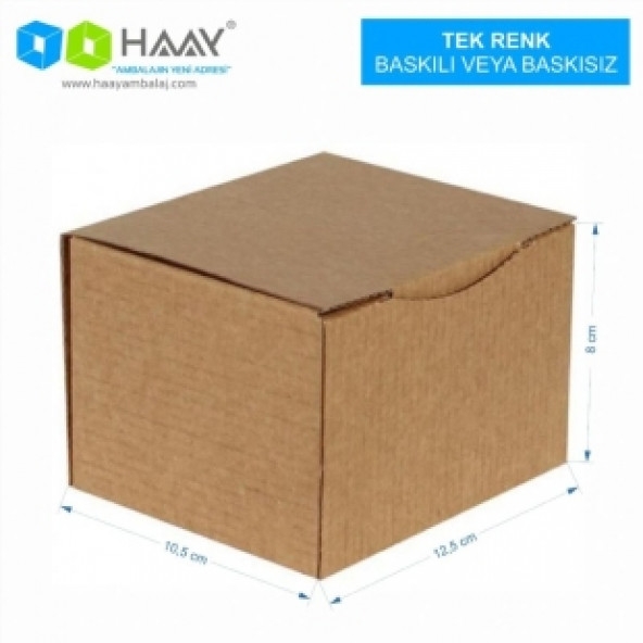 HAAY AMBALAJ 12,5x10,5x8cm Kilitli Kutu - Kraft ( 10 ADET)