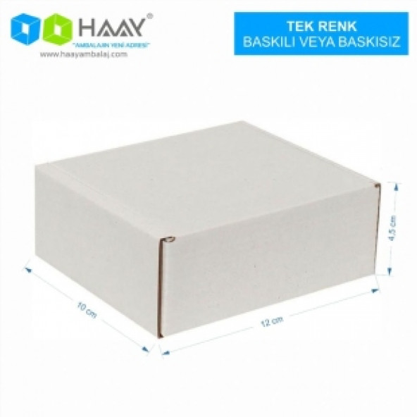 HAAY AMBALAJ 12x10x4,5cm Kilitli Kutu - Beyaz ( 10 ADET) - 2