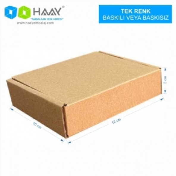 HAAY AMBALAJ 12x10x3cm Kilitli Kutu - Kraft ( 15 ADET)