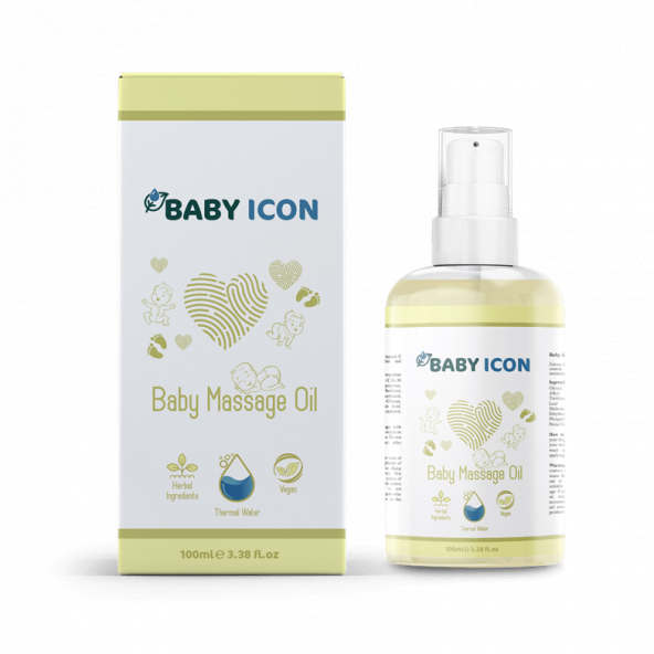 Baby Icon Yeni Doğan Bebek Bakım Masaj Yağı Bebe Yağı Baby Oil 100ml