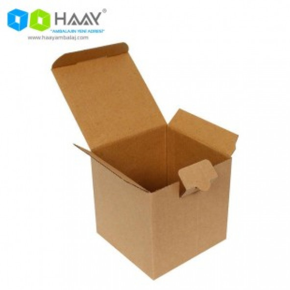 HAAY AMBALAJ 10,5x10,5x10,5cm Kilitli Kutu - Kraft ( 10 ADET)