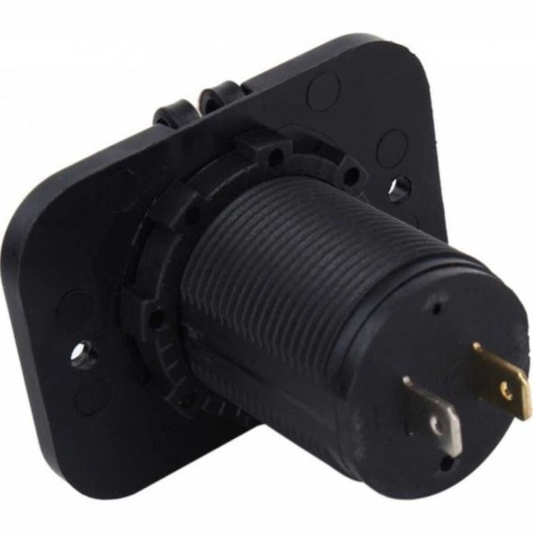 Su Geçirmez Kapaklı Çiftli USB Şarj Çakmak Soketi 12-24V - 2