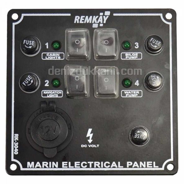 İzoleli Çakmak Soketli Switch Paneli 4lü ürün görseli 1