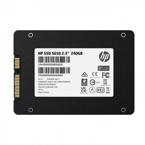 HP S650 345M8AA 2.5" 240 GB 560/450 MB/S SATA 3 SSD - 3