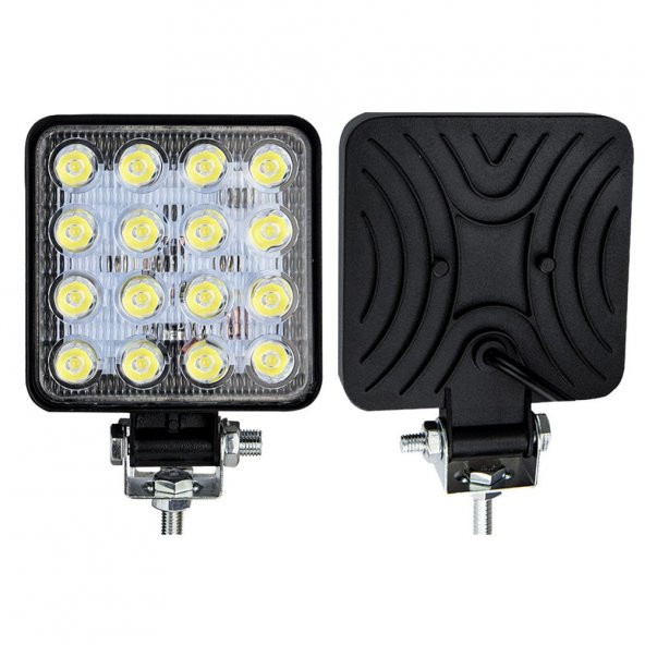 Çalışma lamba 16led 10,5 x 10,5 cm 12-60v adet/ LASS308 - Resim 2