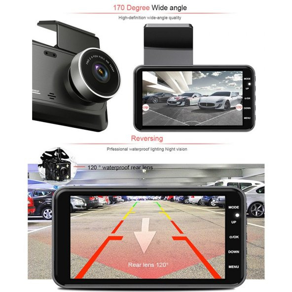 4 inç DVR ayarlanabilir kameralı+geri görüş / GUPR96 - Resim 2