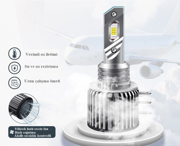 Led far ampulü H15 3570 chip 100W 20.000LM Canbus 9-32V / LAAM560-2 - 5