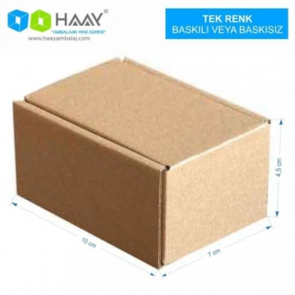 HAAY AMBALAJ 10x7x4,5cm Kilitli Kutu - Kraft ( 10 ADET)