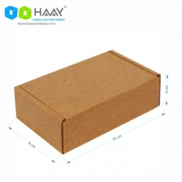 HAAY AMBALAJ 10x6x4cm Kutu - Kraft ( 10 ADET) - 1