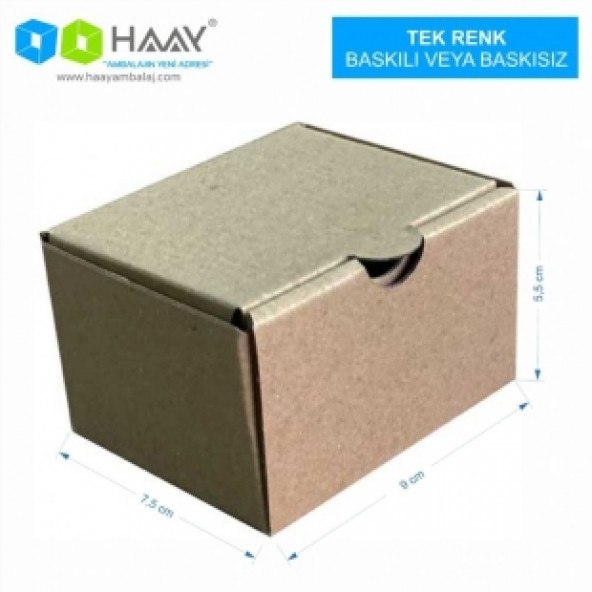 HAAY AMBALAJ 9x7,5x5,5cm Kutu - Kraft ( 10 ADET)
