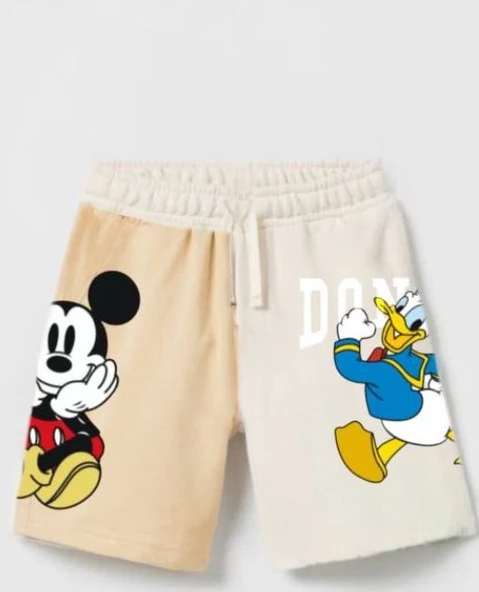 livaliva 1810 %100 Pamuklu Erkek Çocuk Baskılı Şort Takım - Resim 10