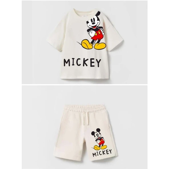 livaliva 2115 %100 Pamuklu Erkek Çocuk Baskılı Şort Takım ürün görseli