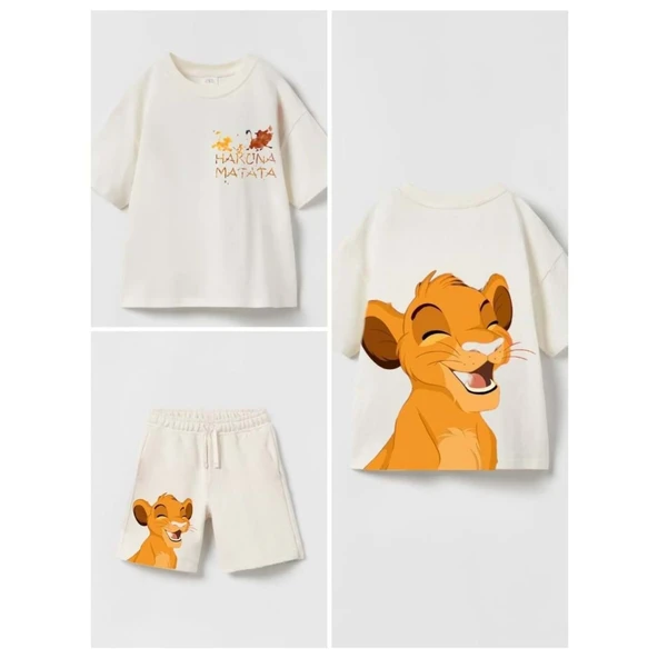 livaliva 4610 %100 Pamuklu Erkek Çocuk Baskılı Şort Takım - Resim 6