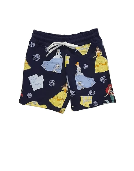 livaliva 4151 %100 Pamuklu Kız Çocuk Baskılı Şort Takım - Resim 3