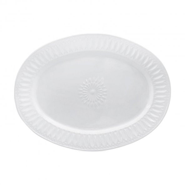The Mia GRD0003 Grande Servis Tabağı Beyaz 41x31 Cm - 2