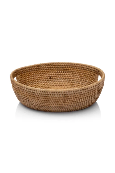 Meander El Yapımı Rattan Kulplu Dekoratif Düzenleyici 32cm 8976