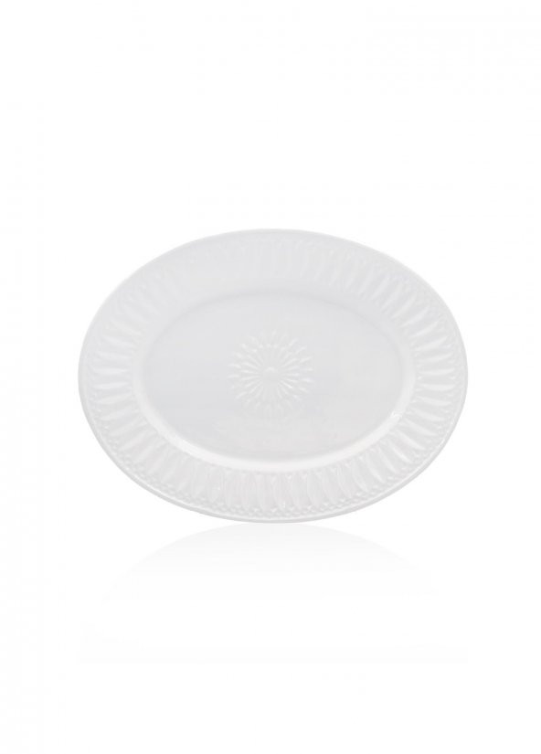 The Mia GRD0004 Grande Servis Tabağı Beyaz 50x37 Cm - 2