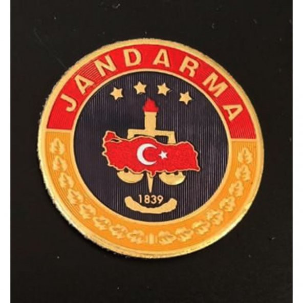Jandarma Asayiş Birlik Arması Silikon Kabartmalı 3D Boyut:6X6 Cm