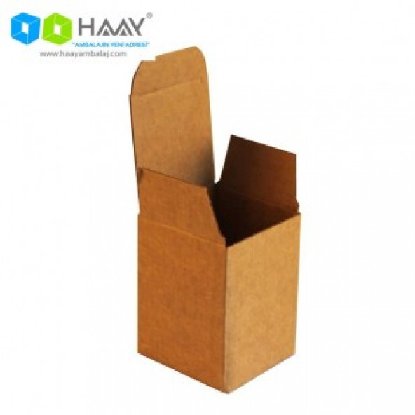HAAY AMBALAJ 6x6x8cm Tek Oluklu Kutu - Kraft ( 20 ADET) - 1