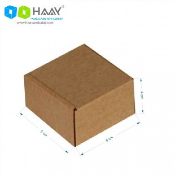 HAAY AMBALAJ 5x5x4cm Kutu - Kraft ( 20 ADET)