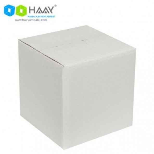 HAAY AMBALAJ 20x20x20cm Çift Oluklu Beyaz Koli  ( 2 ADET)