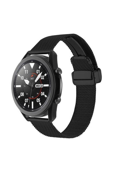Galaxy Watch 46mm Uyumlu KRD-85 Metal Otomatik Mekanizmalı Klips Kordon ürün görseli 1