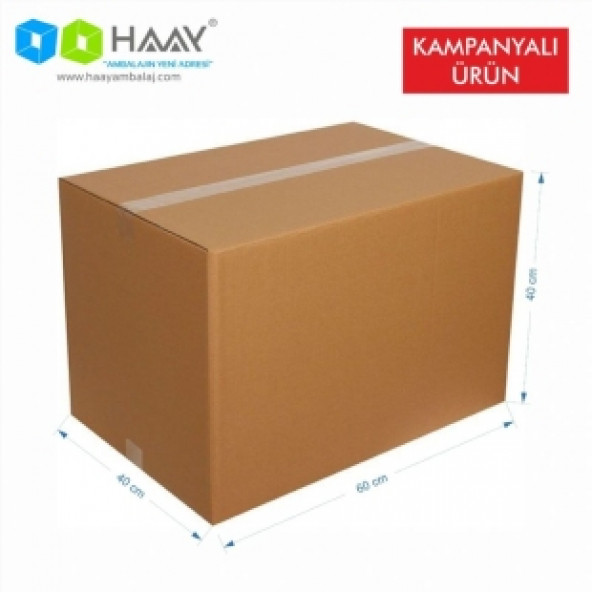 HAAY AMBALAJ 60x40x40cm Çift Oluklu Koli - Kraft - 3