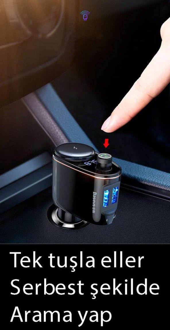 Locomotive Bluetooth Araç İçi Müzik ve Şarj Aparatı - 4